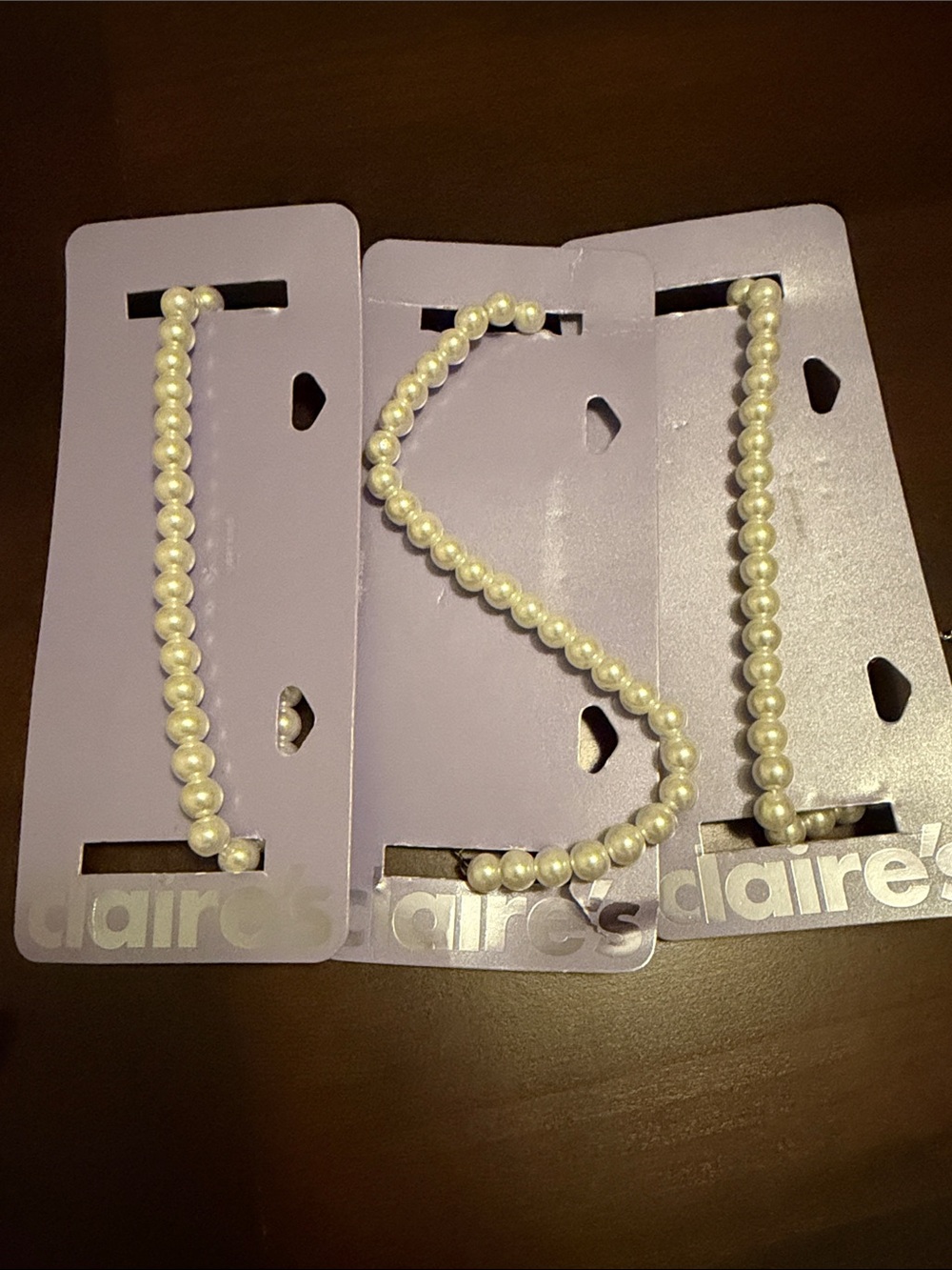 Claire's Pearl necklace - set of 3 - White